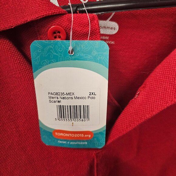 Toronto 2015 Pan Am Games Mens Red Polo Shirt 2XL - Picture 14 of 15
